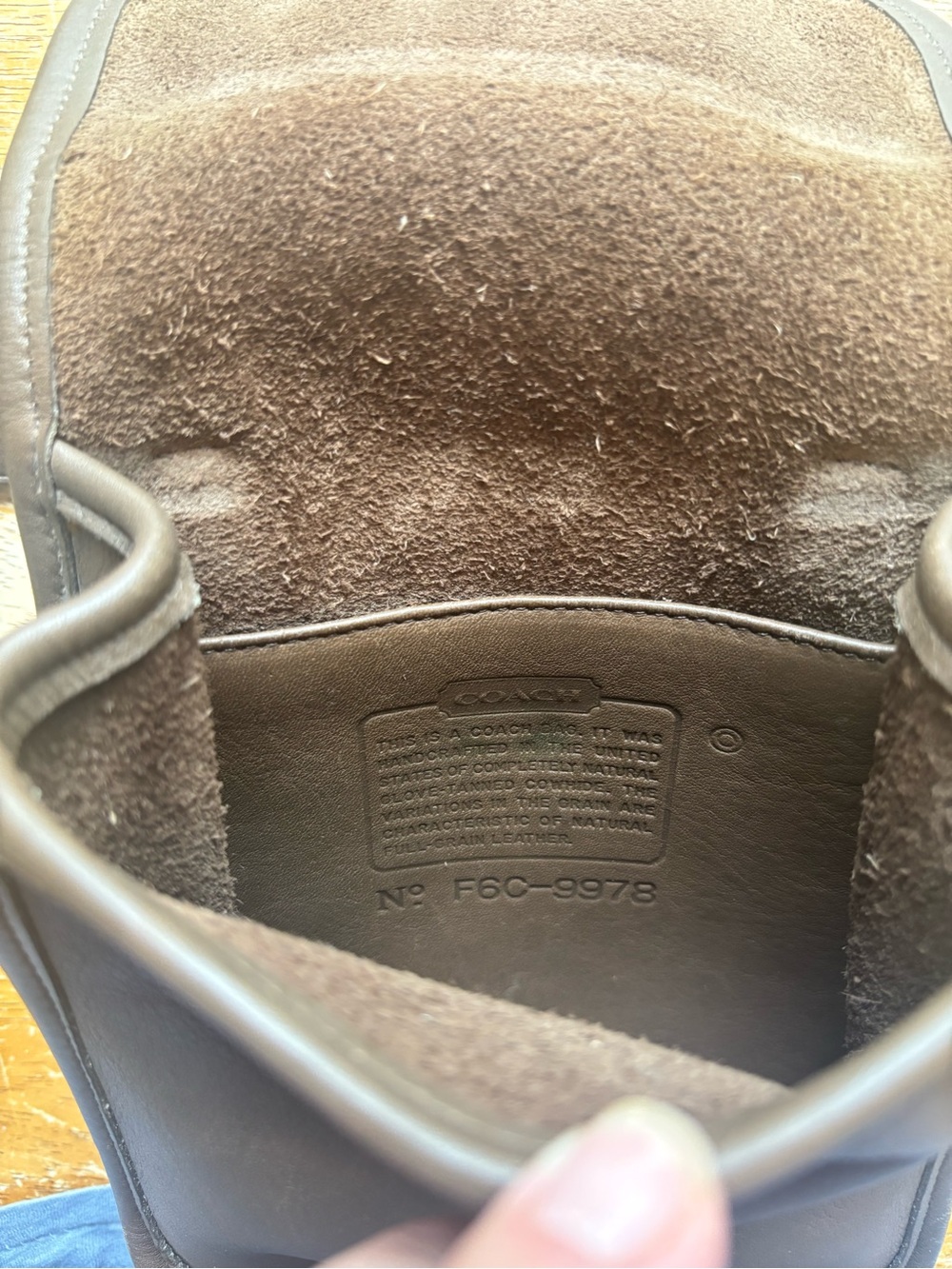 Vintage Coach Dark Brown Leather Turnlock Crossbody 9978 - Picture 12 of 13